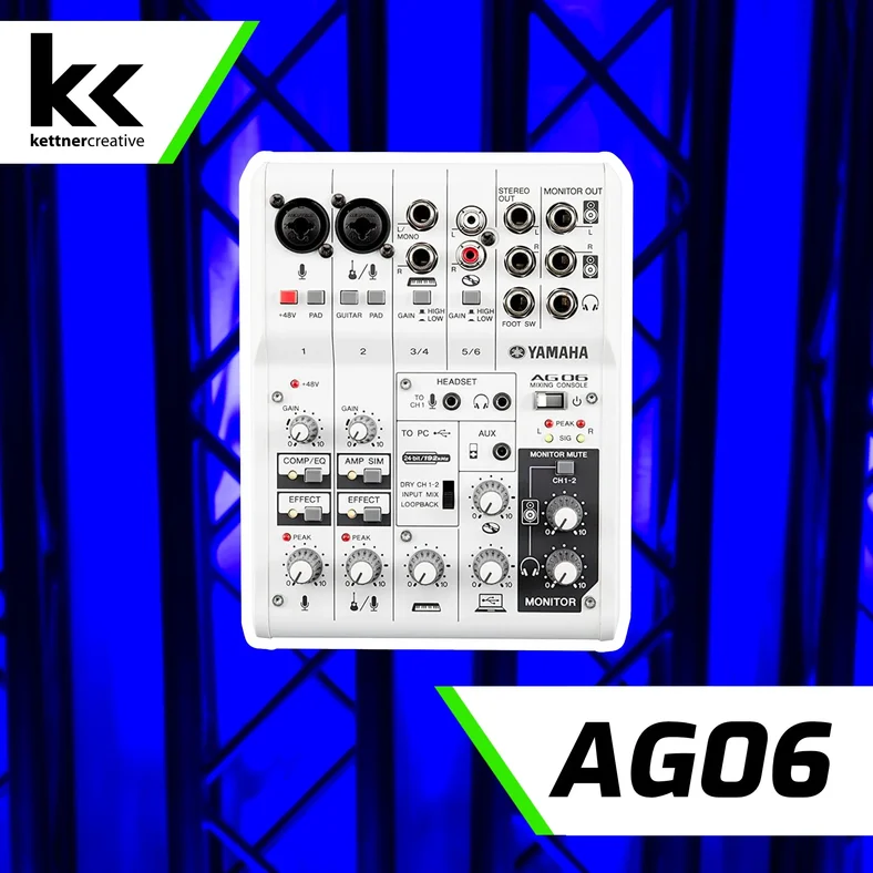 Yamaha AG06 Audio Mixer | Setup & Demo - Kettner Creative